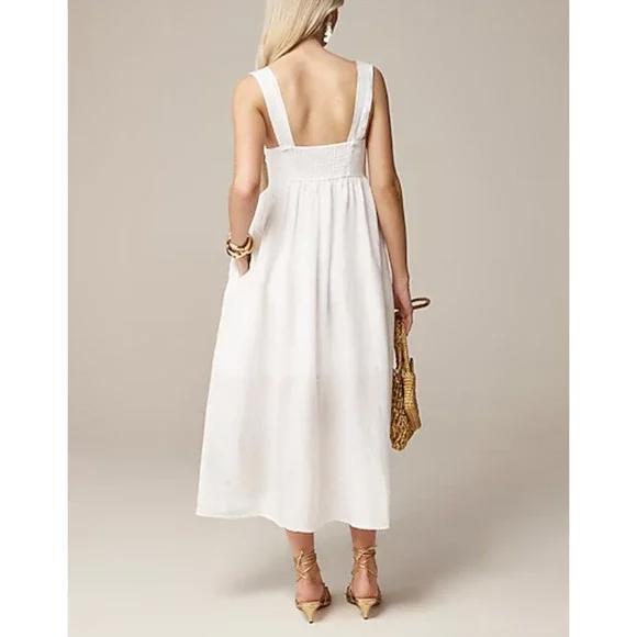 J.Crew Indigo Linen Midi Dress Size 18 - Picture 2 of 9